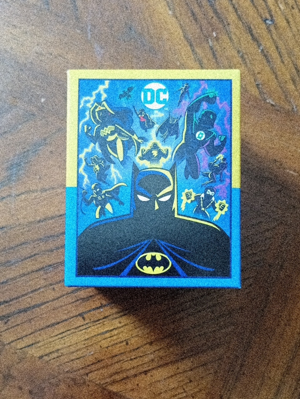 DC Batman Comic Hero Art Box in Blue and Gold